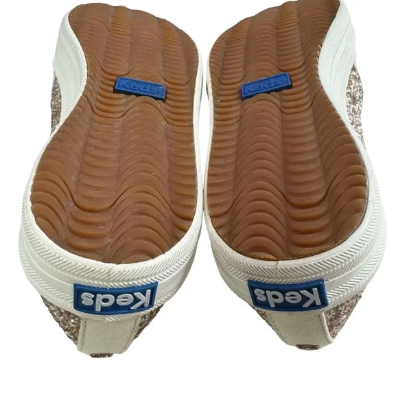 Keds Kate Spade Rose Gold/ Champagne Cream Double Decker SlipOn Sneaker Size 8.5 - Picture 13 of 16